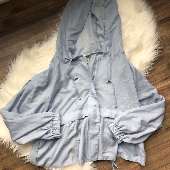 A New Day Sheer Blue Zip Up Jacket NWT M - Picture 2 of 7